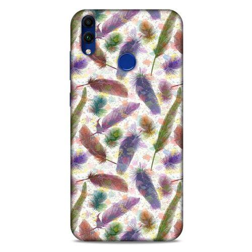 Huawei Honor 8C Kılıf Desenli Özel Seri Tüyler (33) Hybrid Kılıf