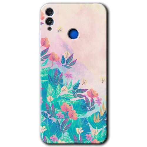 Honor 8c Kılıf HD Desen Baskılı Arka Kapak - Çizim Yapraklar