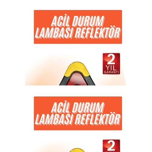 Reflektör Güneş Enerjili Taşınabilir Portatif Acil Güvenlik Işığı Araba Acil Uyarı Işığı