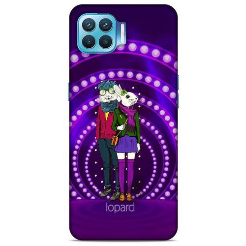 Oppo Reno 4 Lite Kılıf FunnyMaX (33) Hybrid Kılıf Mor Tavşan
