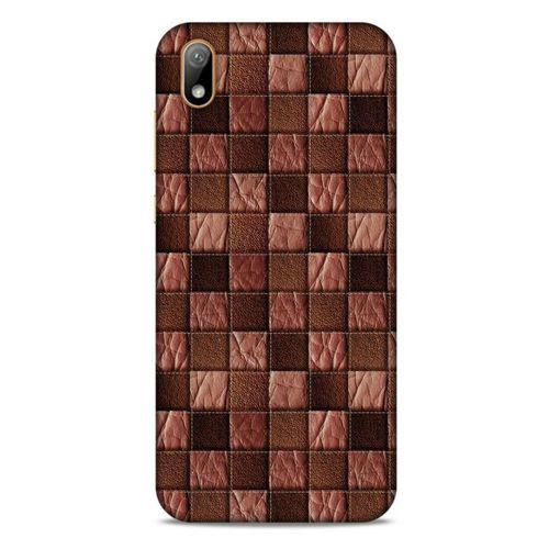 Huawei Y5 2019 Kılıf Patchwork (4) Koruma Kılıfı Açık Kahverengi