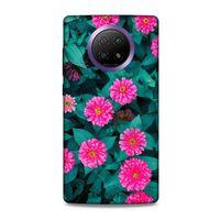 Lopard Xiaomi Redmi Note 9 5g Uyumlu Kılıf Bahar (39) Liquid Crystal Kılıf Fuşya Çiçekler