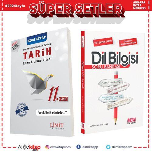 Limit 11.Sınıf Tarih Konu Bitirme ve AKM Dil Bilgisi Soru Bankası Seti 2 Kitap