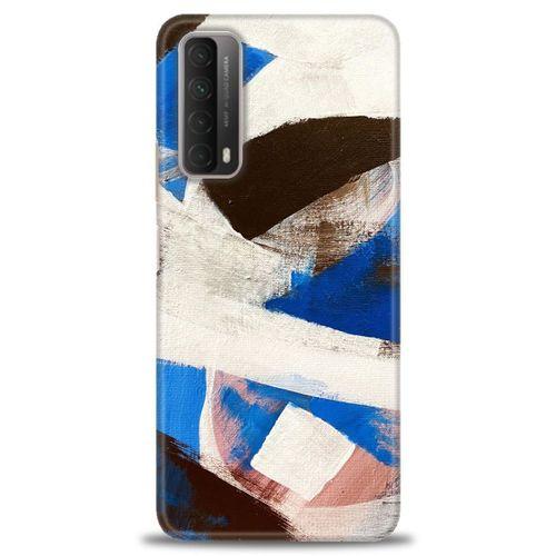 Huawei P Smart 2021 Kılıf HD Baskılı Kılıf - Siyah Mavi + Tam Ekran Koruyucu