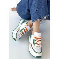 Aleh Beyaz Cilt Yeşil Detaylı Çift Bağcıklı Spor Ayakkabı