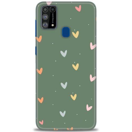 Samsung Galaxy M31 Kılıf HD Baskılı Kılıf - Soft Kalpler + Tam Ekran Koruyucu