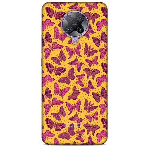 Xiaomi Poco F2 Pro Kılıf Kelebek Etkisi (27) Tasarımlı Kılıf Karışık Renkli