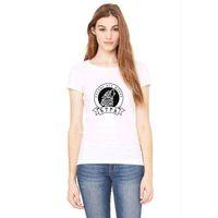 Göktürk Tengri Biz Menen Baskılı Beyaz Kadın Tshirt
