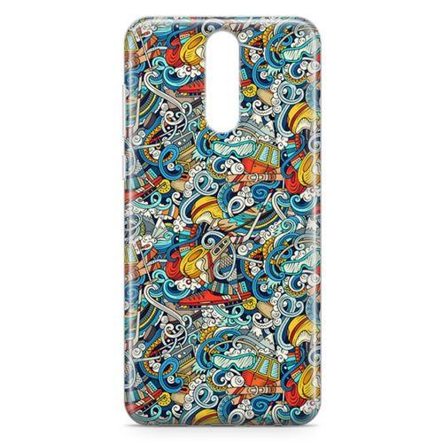Huawei Mate 10 Lite Kılıf Uludağ Doodle Arka Kapak Koruma Desenli Full Koruyucu