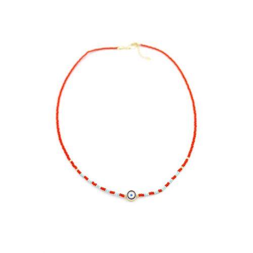 Boncuk Göz Kolye - Kırmızı
