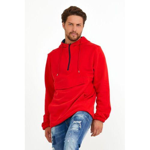 Erkek Kapşonlu Regular Fit Yarım Ferm.Kargo Cepli İnce Sweatshirt SPR22SW171