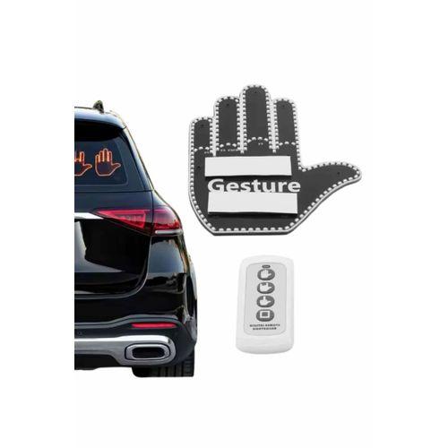 El Orta Parmak Led Kumandalı Araç İçi Reflektör Arka Cam El Simgesi