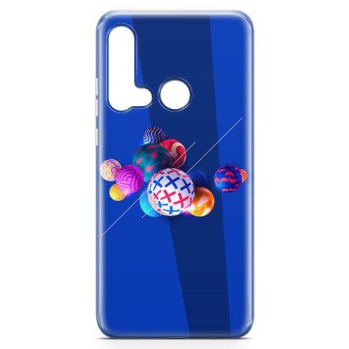 Huawei P20 Lite 2019 Kılıf 3D Toplar Arka Kapak Koruma Desenli Full Koruyucu