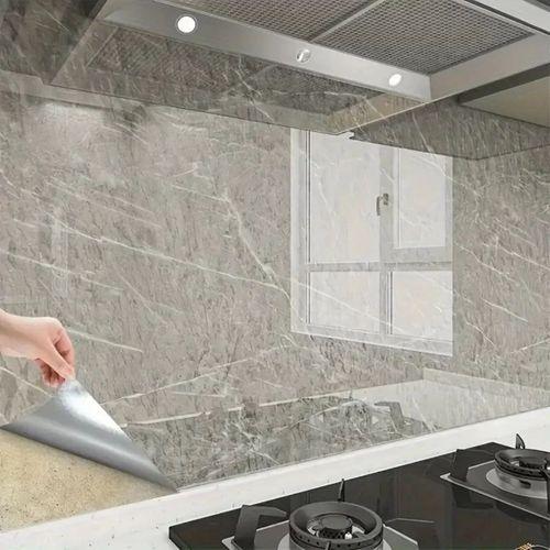 Mermer Desenli Sticker Folyo Atina Grisi 60cm*5mt T04