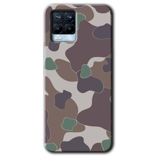 Realme 8 Pro Kılıf HD Desen Baskılı Arka Kapak + Temperli Cam - Kamuflaj 11