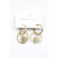 Göz Çelik Halka Küpe - Altın