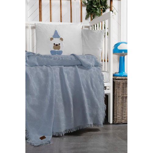 Kanz Kanz Bebek Waffle Müslin Nakışlı Pike Knz-021 Teddy