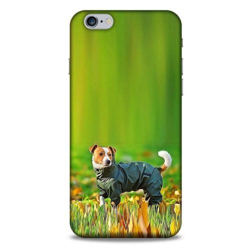 Apple Iphone 6S Plus Kılıf Köpek Kıyafetleri (26) Tpu Silikon Kılıf Jack Russell Yağmurluk