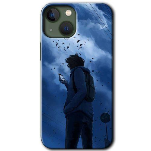 iPhone 13 Mini Kılıf HD Desen Baskılı Arka Kapak - Sonbahar Yalnızlığı + Kırılmaz Cam