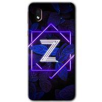 Potkal Hediye Fabrikası Samsung Galaxy A01 Core Kılıf HD Desen Baskılı Arka Kapak - Dark Neon Yaprak Z Harfi