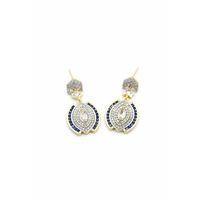 Taşlı Küpe - Mavi