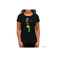 Tetris Damn It Siyah Kadın Tişört