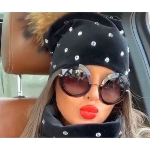 Kadın Taş Detay Boyunluk Ve Bere Takım