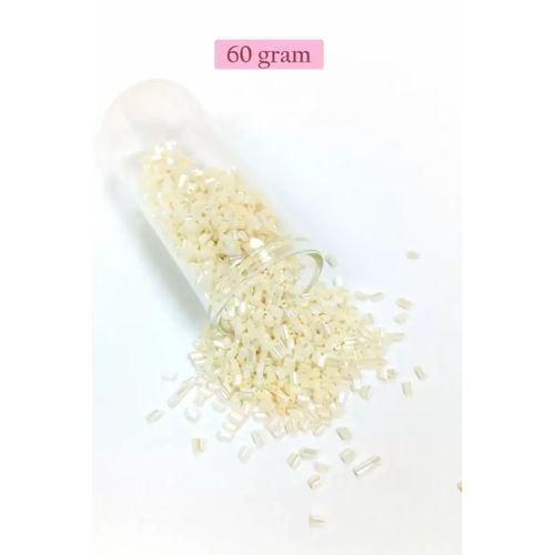 Kesme Cam Boncuk 2mm - 60 Gram - Krem - BNC384