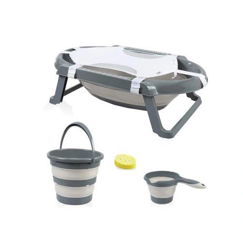 Nessiworld BabyJem Katlanır Banyo 5'Li Küvet Seti 596 Antrasit