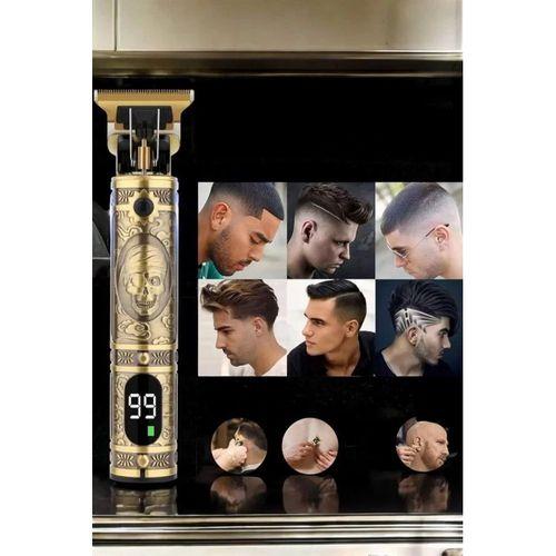 Tıraş Makinesi Şarjlı Profesyonel Saç Kesme Makinesi Gold Çizik Tıraş