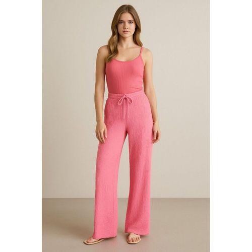 Kadın Beli Lastikli Pol Paça Pantolon