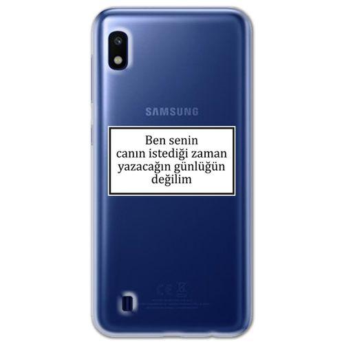 Galaxy A10 Kılıf HD Yazı Baskılı Silikon Arka Kapak - Yazı 10
