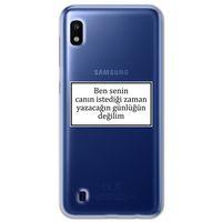 Galaxy A10 Kılıf HD Yazı Baskılı Silikon Arka Kapak - Yazı 10