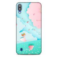 Samsung Galaxy M10 Kılıf Pastel Renkler (45) Liquid Air Kılıf Mavi Toz Pembe