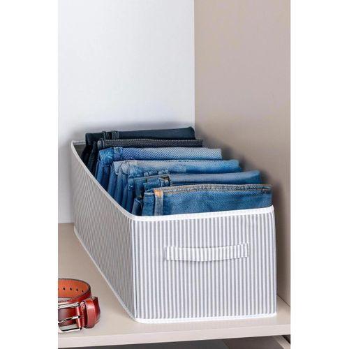 Dolap içi Pantolon Düzenleyici Saklama Kutusu Organizer Çizgili