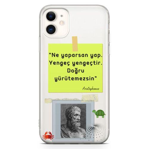 Apple iPhone 11 Kılıf Caps Aristophanes Arka Kapak Koruma Desenli Full Koruyucu