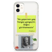 Apple iPhone 11 Kılıf Caps Aristophanes Arka Kapak Koruma Desenli Full Koruyucu