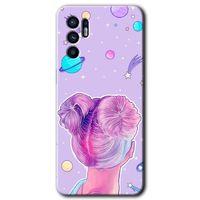 OPPO Oppo Reno 6 Kılıf HD Desen Baskılı Arka Kapak - Uzaylı Kız