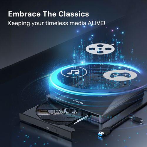 UNITEK HARİCİ DVD-RW USB TYPE-C/A+5in1 DOCK T1037A