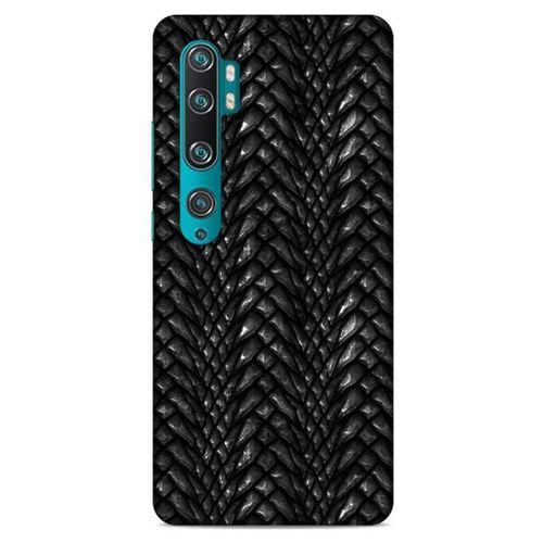 Xiaomi Mi Note 10 Pro Kılıf Dragons (2) Kabı Ejderha Deri Siyah