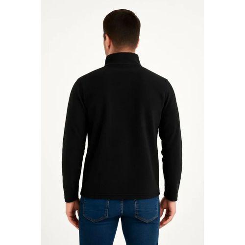 Ön Polar Kazak Dik Yaka - Siyah