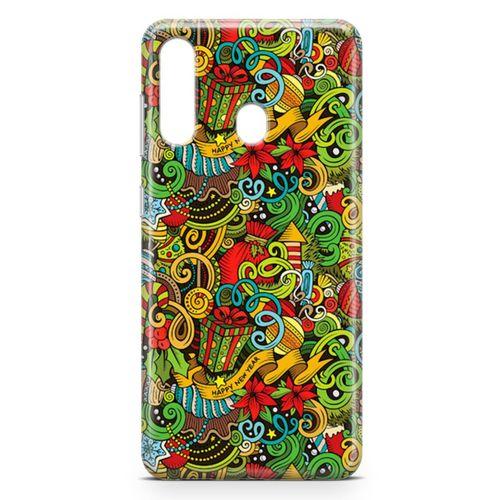 Samsung Galaxy A20s Kılıf Doodle Happy New Year Arka Kapak Koruma Desenli Full Koruyucu
