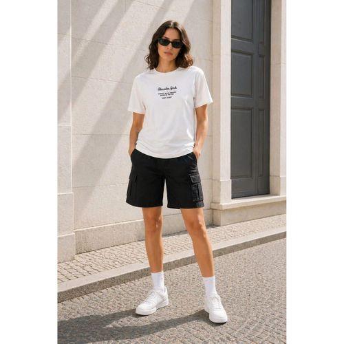 ALEXANDERGARDI Önü Baskılı Bisiklet Yaka T-shirt