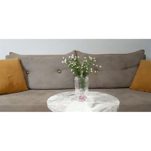 2 Adet Vazo Dahil,Vazoda Çiçek,Beyaz Yapay Çiçek,Vazo Dekoratif Kristal Damlalı 6X6X19Cm
