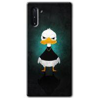 MRCİLETİSİM MRCİLETİSİM Samsung Galaxy Note 10 Kılıf HD Desen Baskılı Arka Kapak + Temperli Cam - Angry Duck