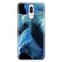 Huawei Mate 10 Lite Kılıf Mavi Kumlar Arka Kapak Koruma Desenli Full Koruyucu