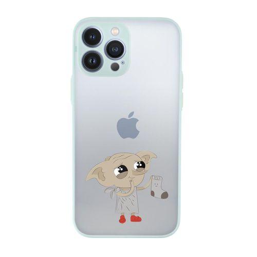 iPhone 13 Pro Max Uyumlu Dobby Desenli Kamera Korumalı Buzlu Şeffaf Lüx Telefon Kılıfı