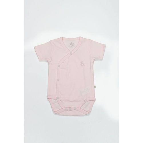 Bistyle Bistyle Organik Natural Basic Style Kruvaze Yarım Kol Body BS17101 Pembe