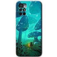 MRCİLETİSİM Xiaomi Redmi Note 11 4G Kılıf HD Desen Baskılı Arka Kapak+Temperli Cam - Silhoutte Dropss