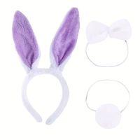 Lila Tavşan Kostüm Seti Kız Çocuk – Tütü Etek, Taç, Papyon, Ponpon